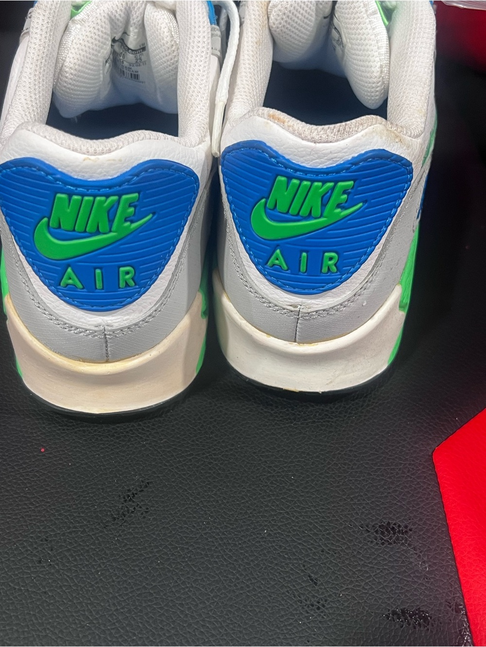 Nike Kids Sneakers - White with Blue & Green Accents